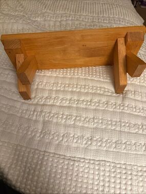 Rustic Wooden Wall Shelf - Natural Honey Tone